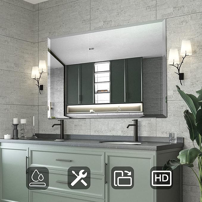Mirrorons Beveled Mirror, Bathroom Mirrors - Image 2