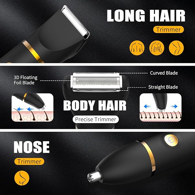 Qreeyx Manscape Body Trimmer for Men, 3 in 1 Men's Grooming Kit - Image 3