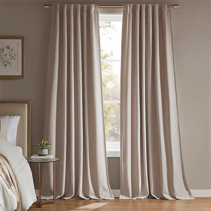 Madison Park Karien 100% Blackout Curtains 52x95 – Linen, 2-Layer Noise by MADISONPARK
