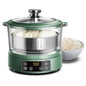 COOK WITH COLOR 3L Glass Mini Low Carb Rice Cooker – Holds 2 Cups Raw/Makes 6 by CookwithColor