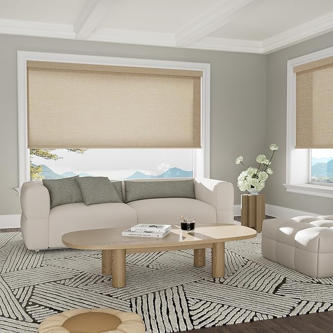 Boolegon Motorized Light Filtering Roller Blinds - Image 5