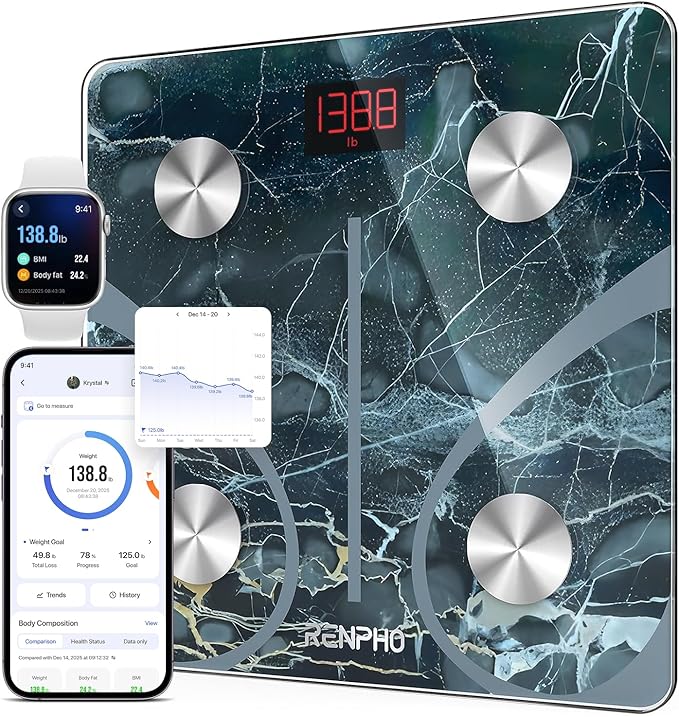RENPHO Smart Scale for Body Weight, Digital Bathroom Scale BMI Weighing by RENPHO
