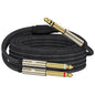 ZTOXLR 1/4 inch TRS Stereo Y-Splitter Insert Cable, 1/4 Inch Male Jack to Dual by ZTOXLR