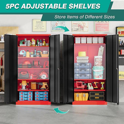 6 Tier Garage Storage Cabinet - Image 4