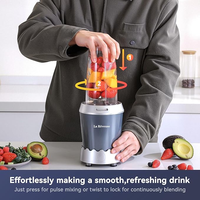 La Reveuse Personal Size Smoothie Blender Pro, 1000W High Speed - Image 5