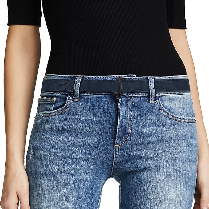 JASGOOD Women No Show Stretch Belt Elastic Web Strap Belt by JASGOOD