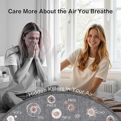 bonoch 16 in 1 Air Quality Monitor Indoor 7" Display 9 AQI+7 AQI Alerts - Image 9