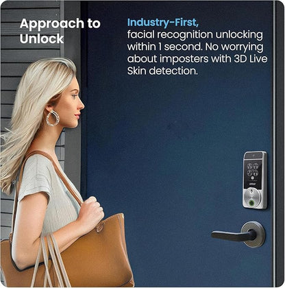 Lockly Visage Zeno Series Smart Lock, Facial Recognition & Fingerprint Keyless - Image 5