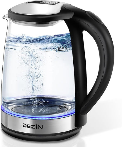 Dezin Electric Kettle, BPA-Free 2L Electric Water Heater, Glass Electric Tea by DEZIN