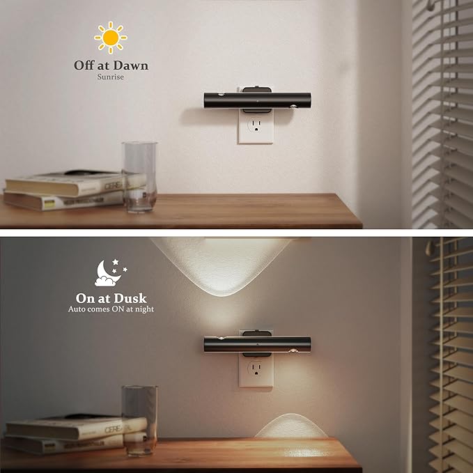 JandCase LED Night Light, Modern Night Lights Plug into Wall, Soft White 3000K - Image 3