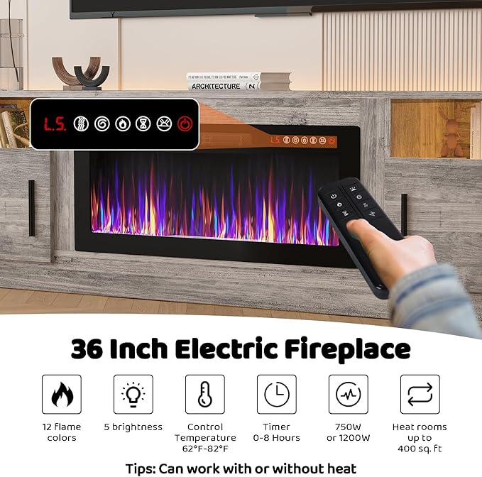 Lemberi Fireplace tv Stand - Image 2