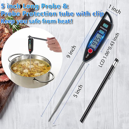 BOMATA 2 Pack Waterproof IPX7 Meat Thermometer Instant Read Food Thermometer - Image 4