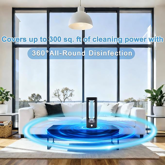 UV Light Sanitizer with Infrared Sensor and 3 Timers, 42W Excimer UVC lamp Light - Image 7