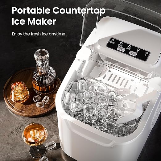 Antarctic Star Pro-Grade Countertop Ice Maker, 8 Cubes in 6 Mins, Self-Cleaning - Image 2