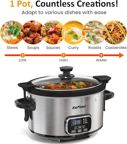Sunvivi 4QT Programmable Slow Cooker - Image 4