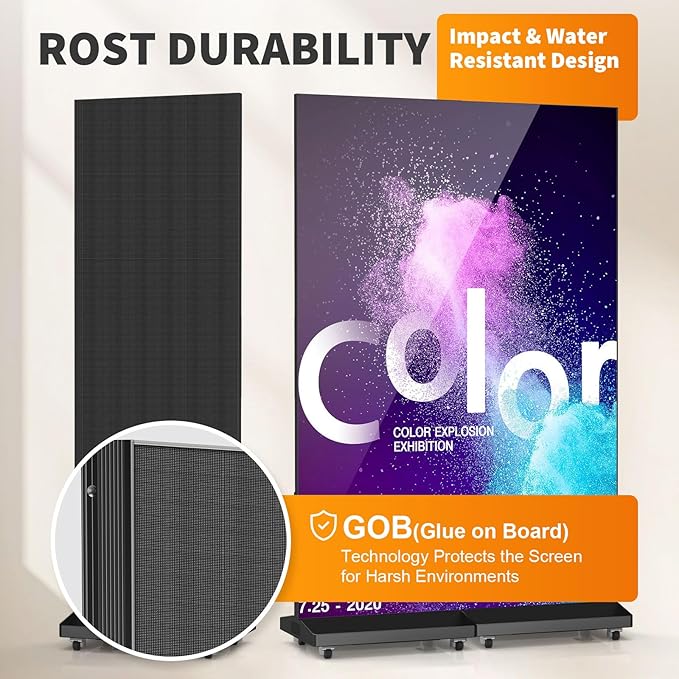JASZDOT 80" Seamless Splicing LED Display, Foldable Poster Screen - Image 3