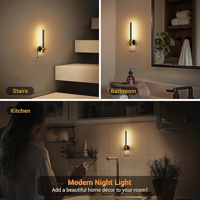 JandCase Night Lights Plug into Wall, 0-200LM Dimmable LED Nightlights - Image 6