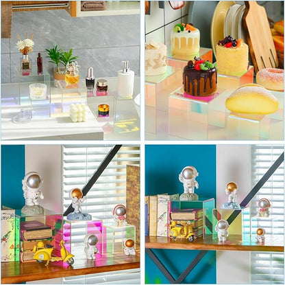 Chuangdi 2 Sets Acrylic Display Risers, Product Stand, Jewelry Display Riser - Image 7