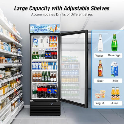 Commercial Beverage Refrigerator, 24 Inch Beverage Fridge, 15 Cu. Ft. Drink - Image 5