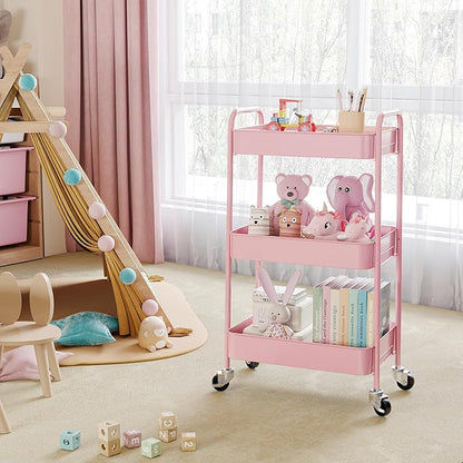 TOOLF 3-Tier Metal Rolling Cart - Image 6