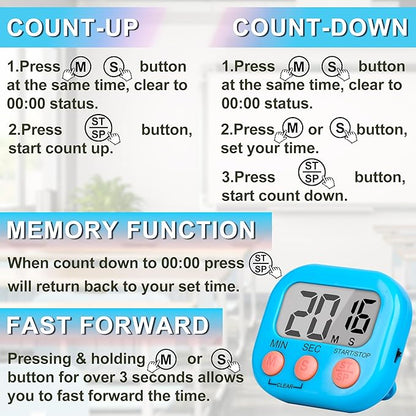 ZILLEEN Classroom Timer for Kids Teachers 2 Pack Digital Timers - Image 7