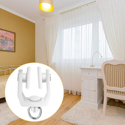 Jetec 25 Pcs Curtain Track Rollers Bulk, Flexible Bendable, White | Suitable for 11 mm Curtain Tracks, Plastic Rail Gliders Hooks Clips, Smooth Gliding for Ceiling Shower Window Room Divider