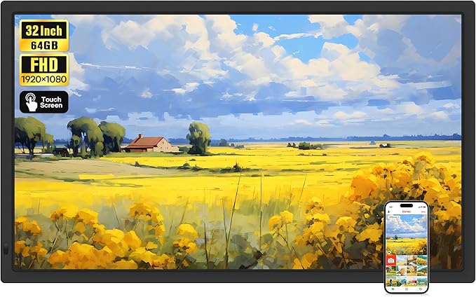 Frameo 32" Extra Large Digital Picture Frame, Smart WiFi Photo Frame by BrightandPowerYourLife