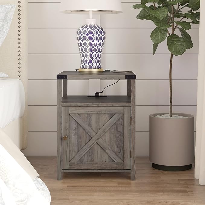 HOSEOKA Farmhouse Nightstand - Image 5