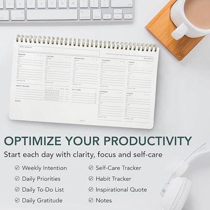 Zen & Flow - Undated Weekly Planner, Dashboard Desk Pad, To Do List Notepad - Image 2