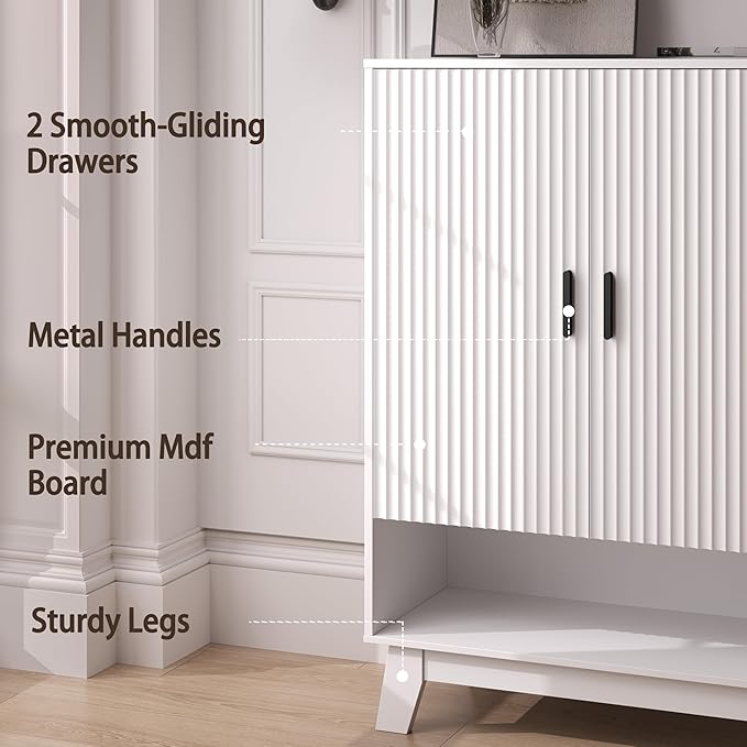 4-Tier Fluted Shoe Cabinet - Image 5