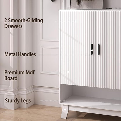4-Tier Fluted Shoe Cabinet - Image 5