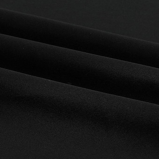 DUALIFE Black Curtains 54 Inch Length, Solid Energy Efficient Thermal Insulated - Image 8