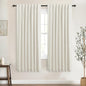 KOUFALL 72 Inch Long Black Out Curtains, Linen Textured Back Tab Room Darkening by KOUFALL