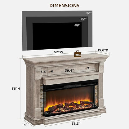 OKD 52 Inch Electric Fireplace - Image 6