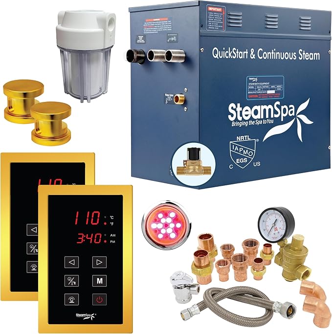 SteamSpa Executive 12 KW QuickStart Acu-Steam Bath Generator Package by SteamSpa