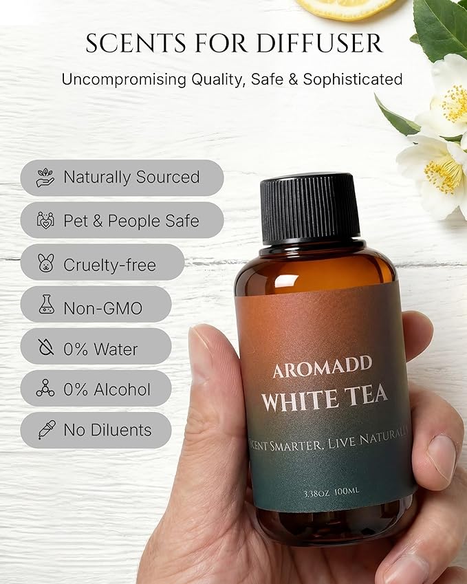 Aromadd White Tea Diffuser Oil Inspired by Luxury Hotel Scent, Essential Oils - Image 3