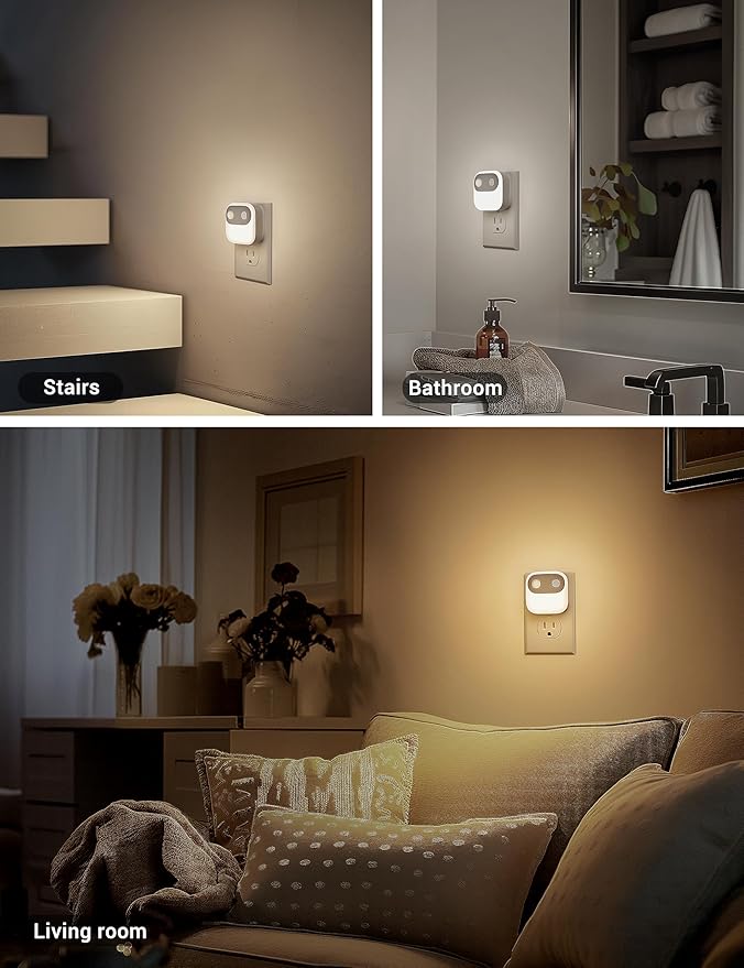 JandCase Motion Sensor Night Light, Night Lights Plug into Wall 2 Pack - Image 5