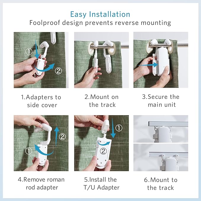 Tripvyantic Automatic Curtain Opener Smart Motorized: 2-Pack Heavy Duty 20KG - Image 5