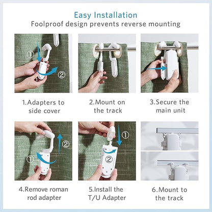 Tripvyantic Automatic Curtain Opener Smart Motorized: 2-Pack Heavy Duty 20KG - Image 5
