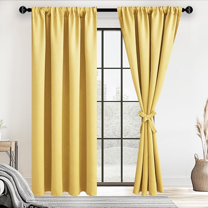 JIUZHEN Blackout Curtains for Bedroom– Thermal Insulated, Noise Reducing Room by JIUZHEN