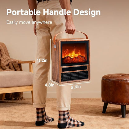 FLAME&SHADE Portable Electric Fireplace Heater - Image 2