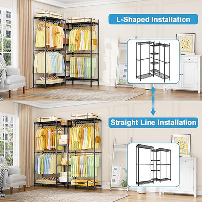 Ulif E4 Clothes Rack, Heavy-Duty Garment Rack, Metal Freestanding Clothing - Image 2