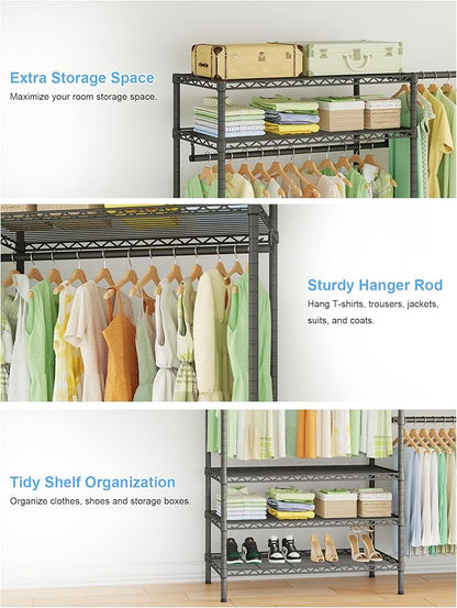 Ulif E11 Heavy-Duty Garment Rack, Metal Freestanding Clothes Rack and Closet - Image 6