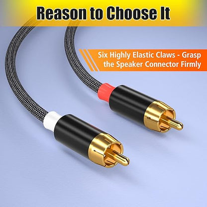 AGVEE 4ft RCA Cable, 2 RCA Male Thickened Six Claws Plug Stereo Auxiliary Audio - Image 2