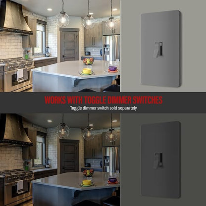 ENERLITES Screwless Toggle Switch Wall Plate, Child Safe Light Switch Cover - Image 7