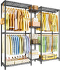 Ulif E4 Clothes Rack, Heavy-Duty Garment Rack, Metal Freestanding Clothing by Ulif