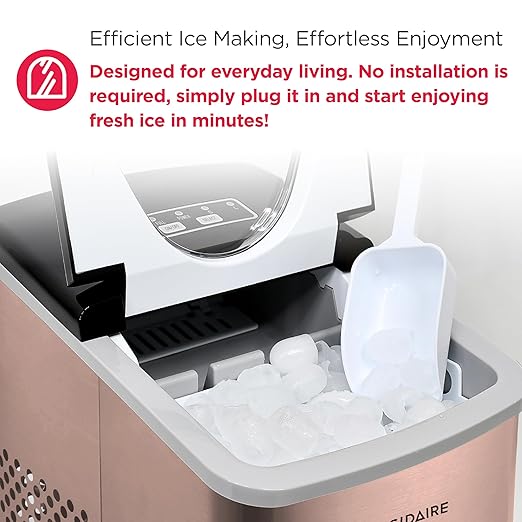 Frigidaire EFIC117-SSCOPPER-COM Stainless Steel Ice Maker, 26lb per Day - Image 6