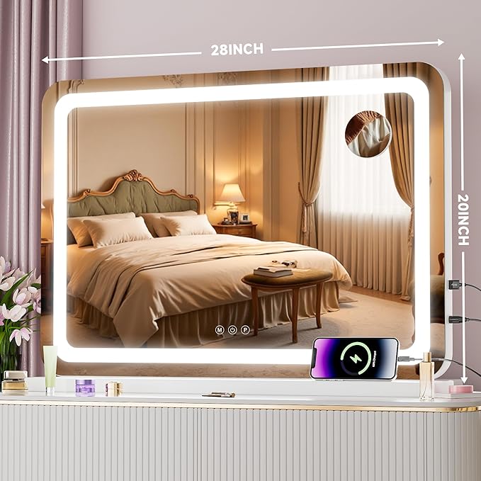Vanity Mirror with Lights, Dimmable 3 Modes, Memory Function, Smart Touch - Image 2