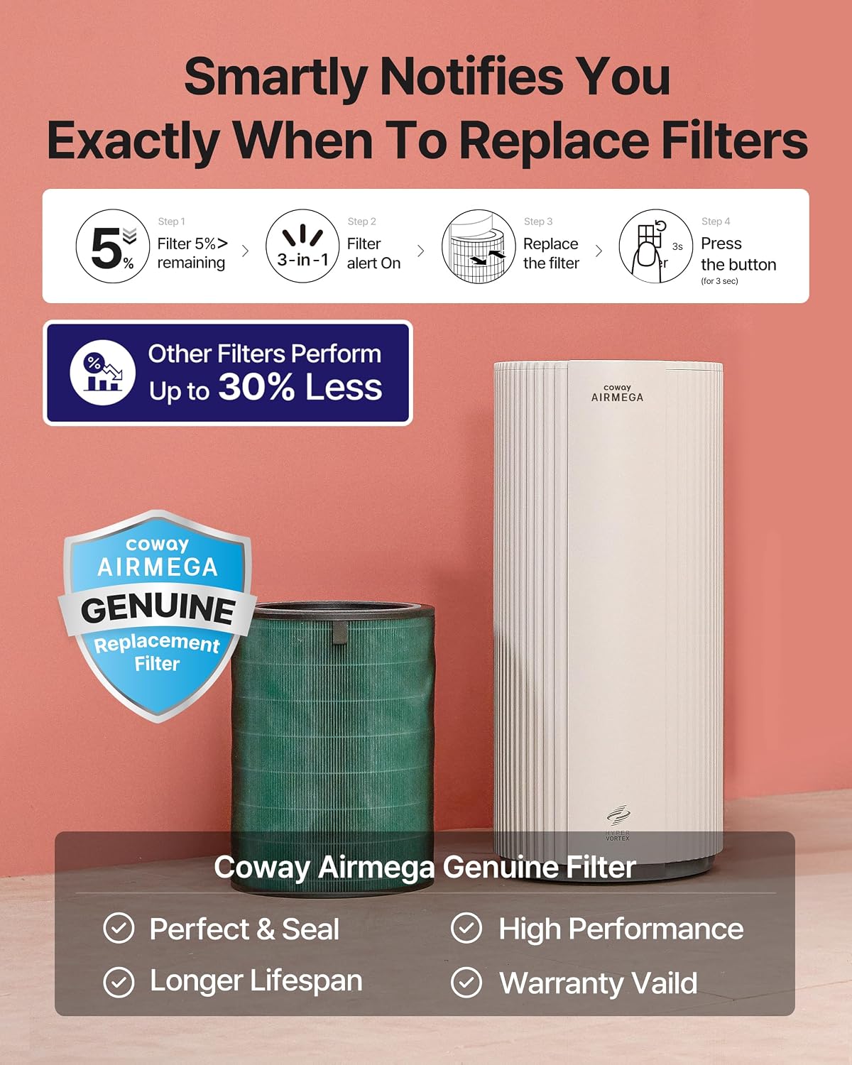 coway air purifier for large room whole home, view 11