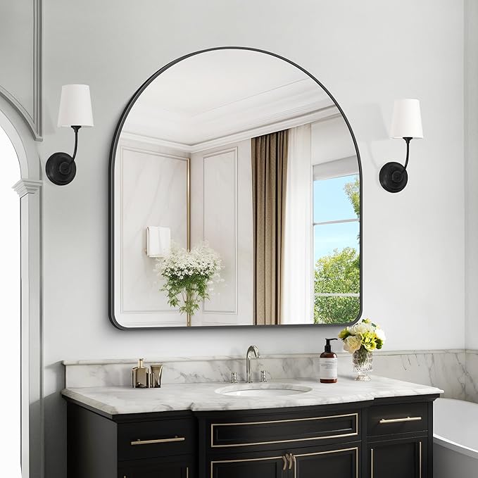 Arched Bathroom Mirror, Wall Mounted Mirror, Living Room, Vertically Hanging - Image 5